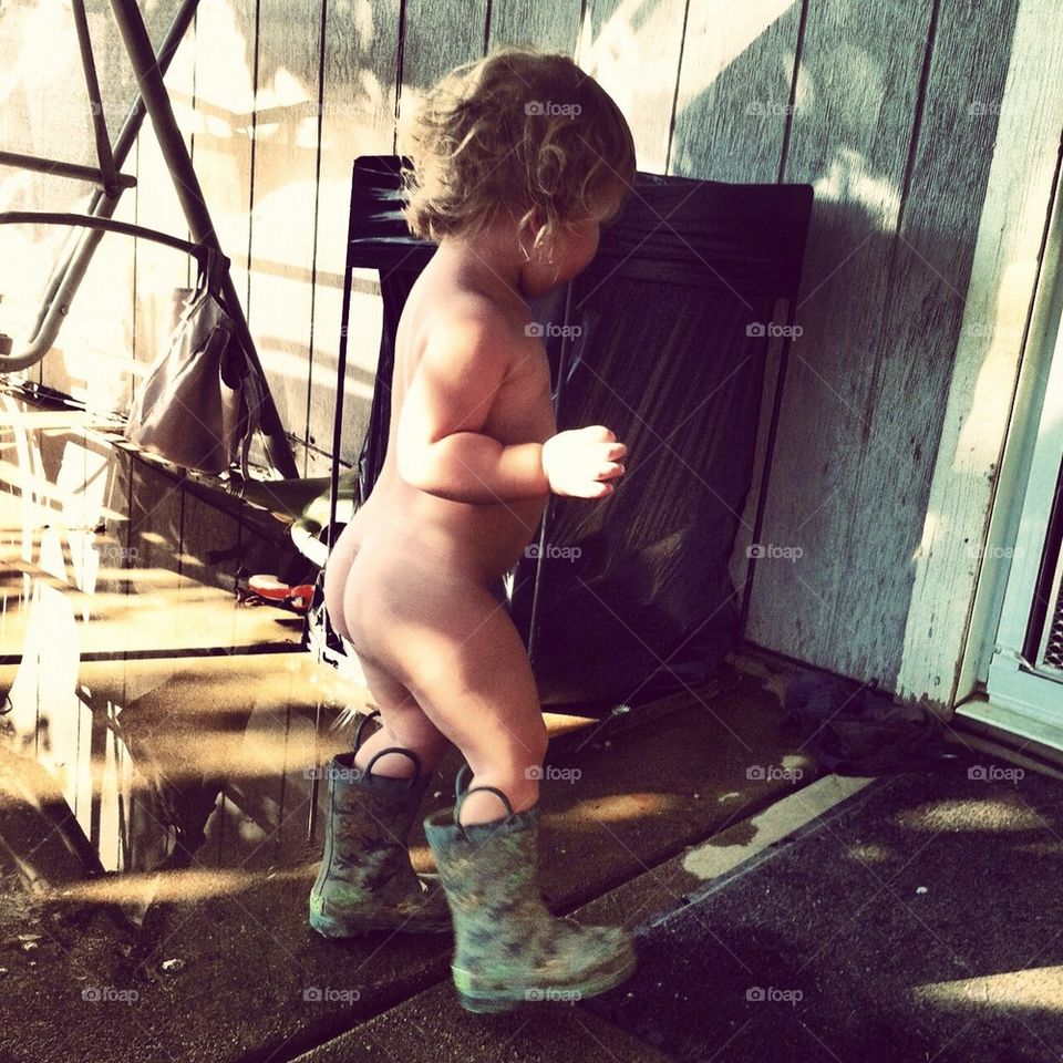 Baby butt and boots