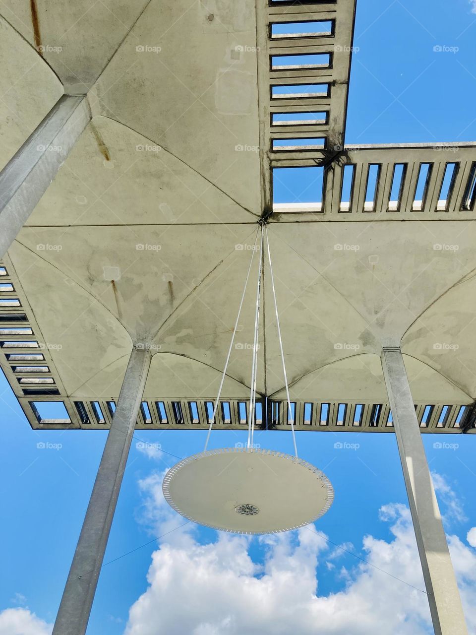 Architectural detail of State University of New York (SUNY) Albany, Uptown  campus designed by Edward Durell Stone 1961-1962