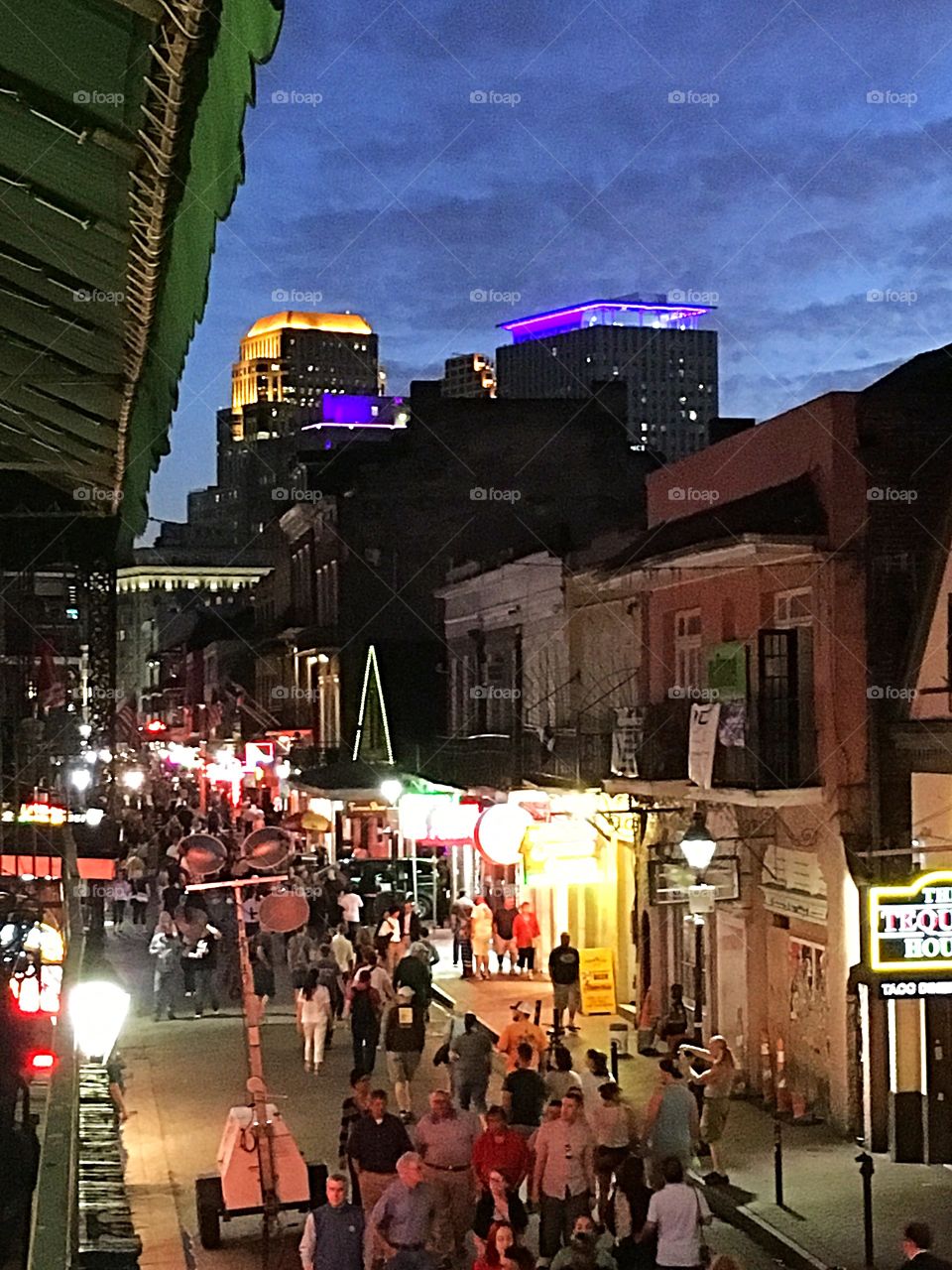 New Orleans - Bourbon Street at night