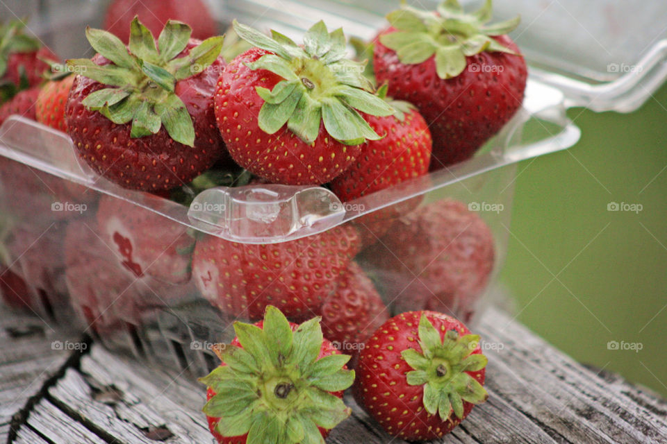 Fresh sweet red strawberries