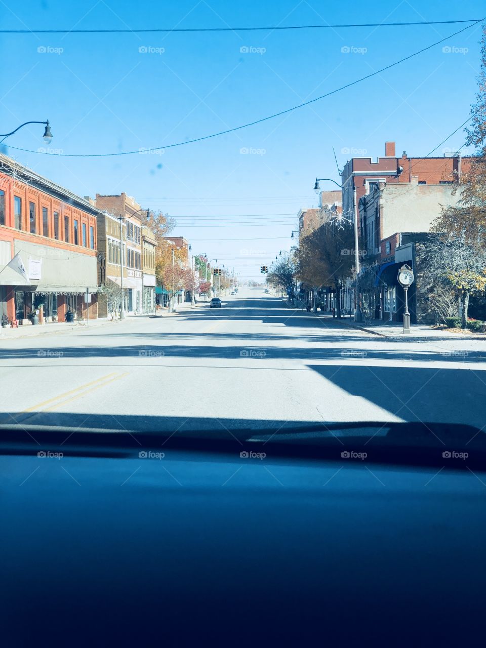 Relaxing drive small town mid America