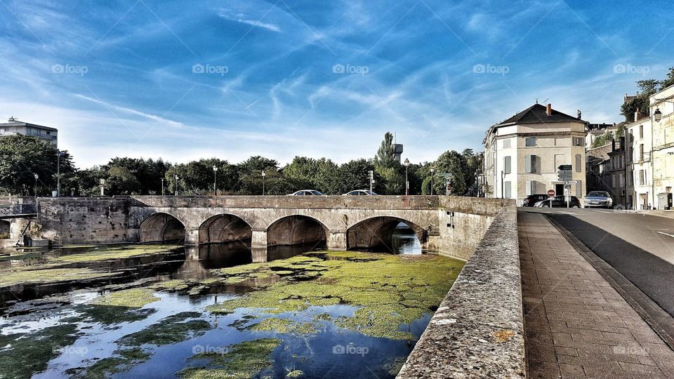 Arch bridge in Niort France