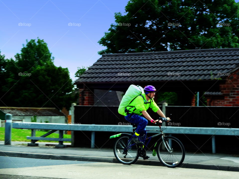 bicycle. Hurrying to a meeting with adventure .