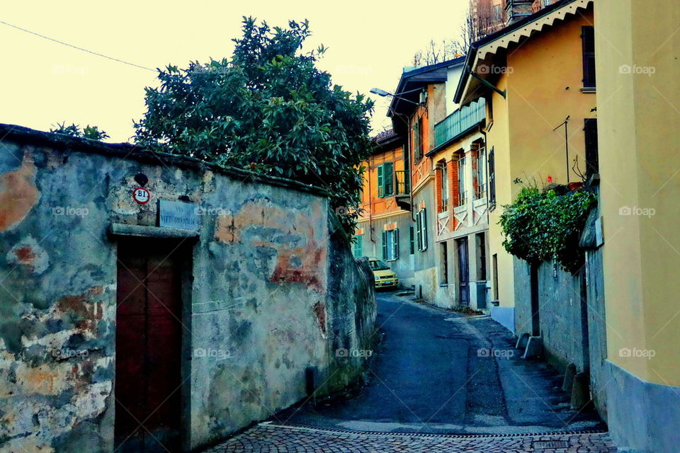 window, colored, facade, wall, outdoor, Rivoli, Italia , street,