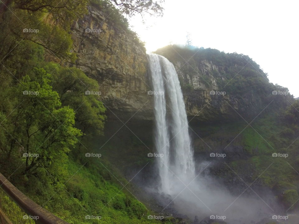 caracol falls. 130 mts waterfall in Canela, Brazil