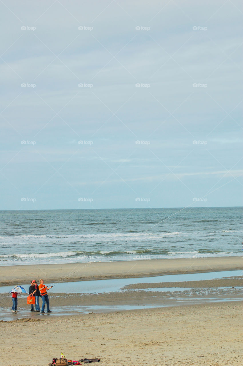 People At The Beach Of Texel The Netherlands