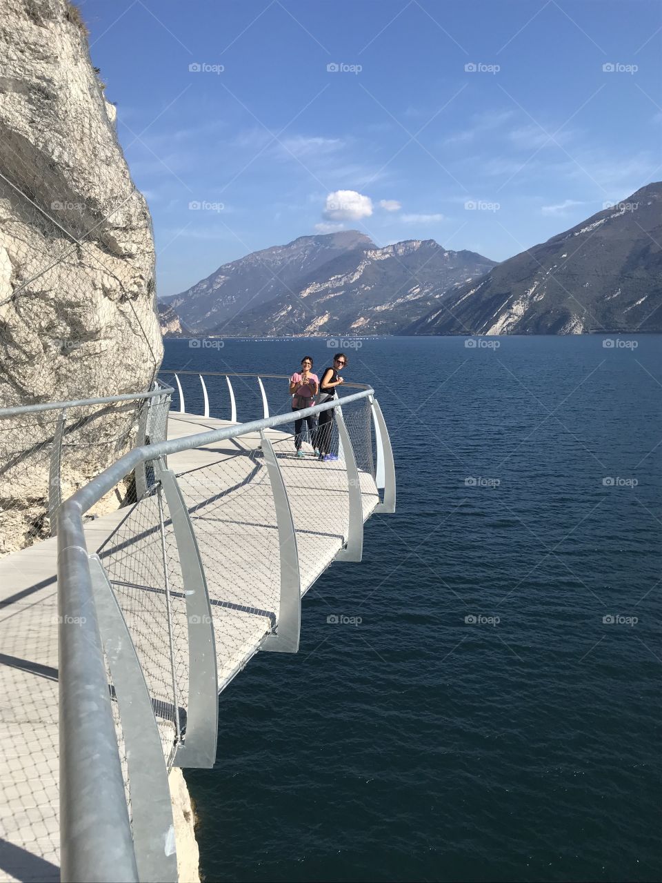 Panoramic bridge-garda lake-Italy 