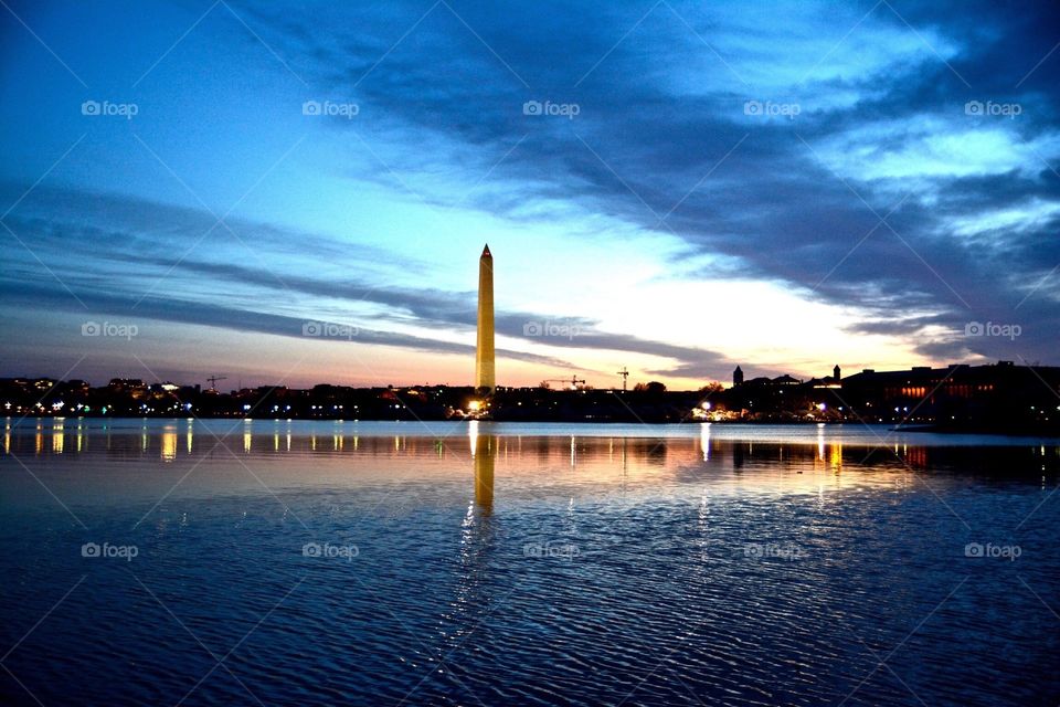 Washington Monument at sunrise