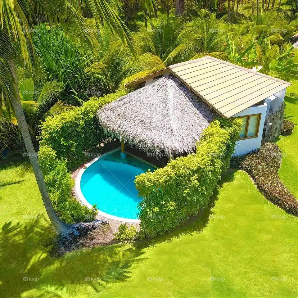 Glory be to God, the magnificent and picturesque view and the natural green trees are a view that is nothing more wonderful than it