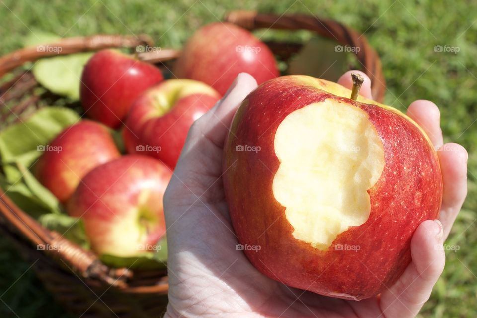 A bite out of an apple