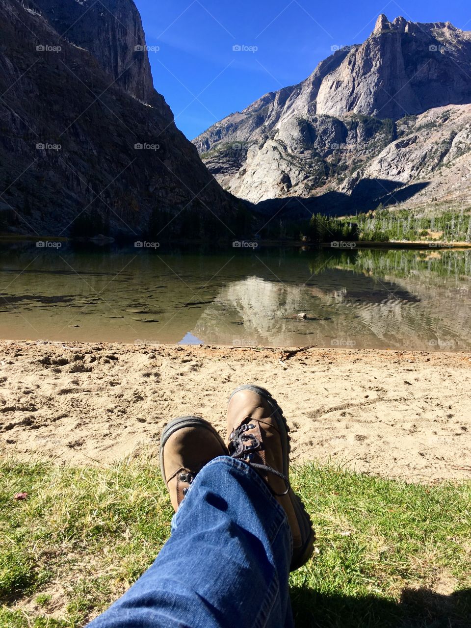 Taking in the view on a long hike