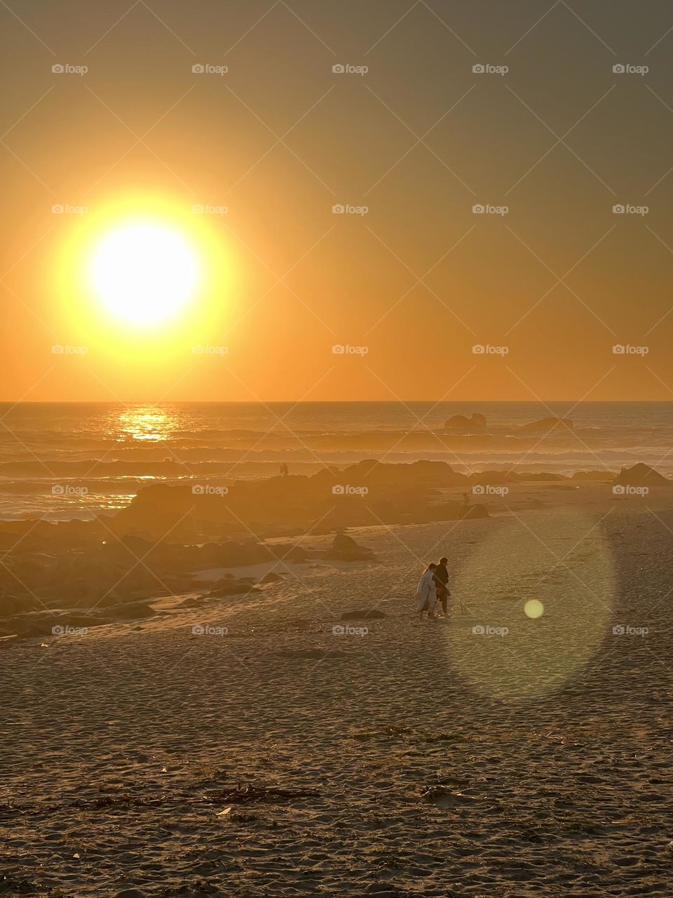 Sunset and the beach