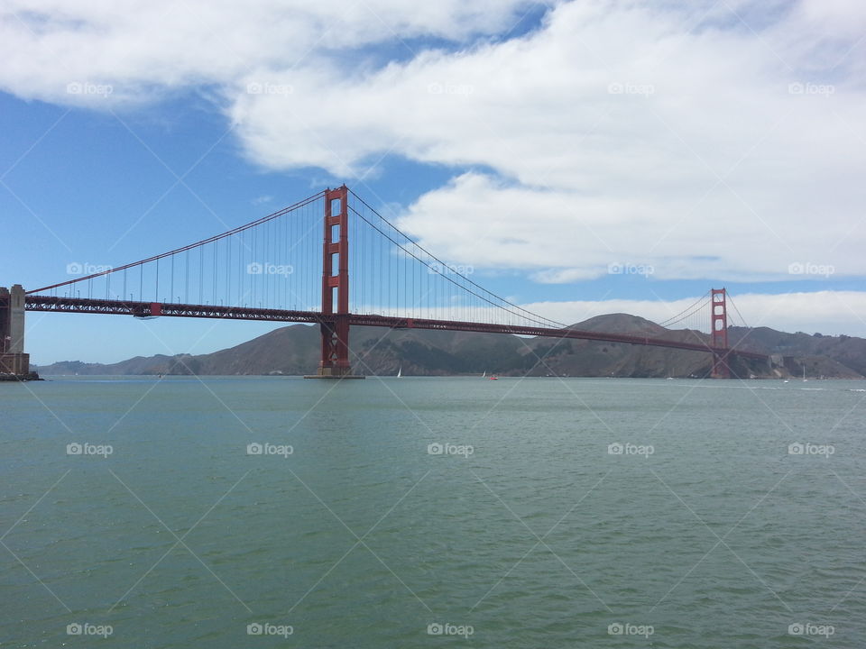 The Golden Gate bridge in San Francisco, California.