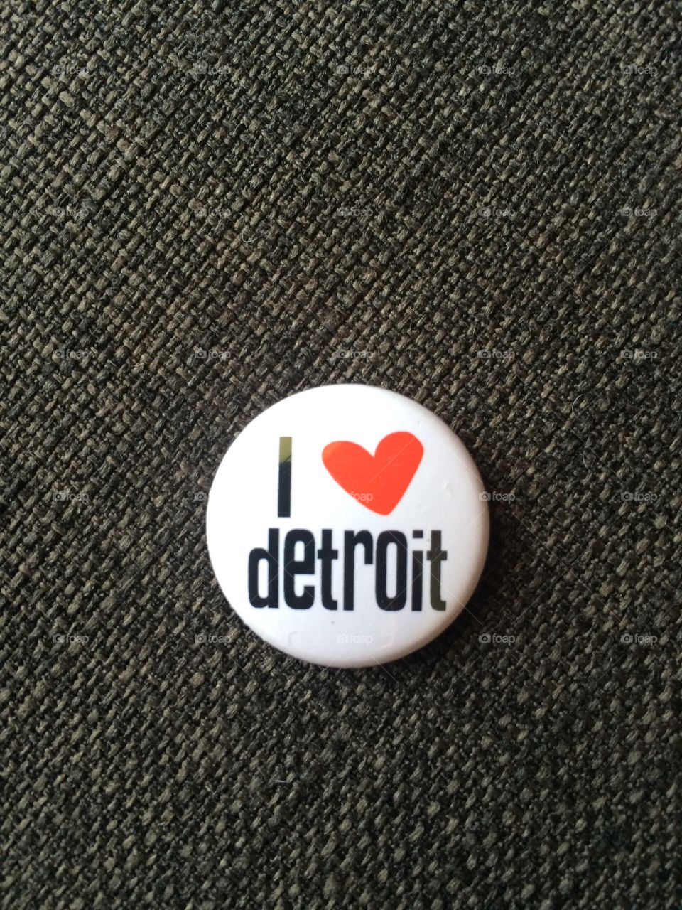I Love Detroit Button