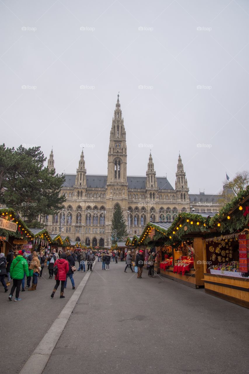 Christmas market in vienna, austria