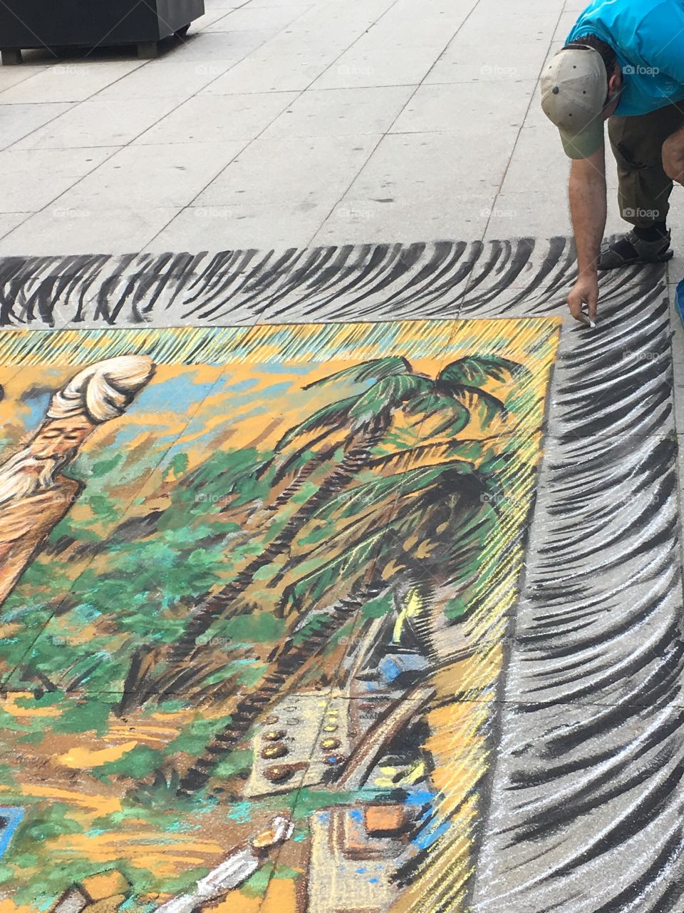 drawing on the ground