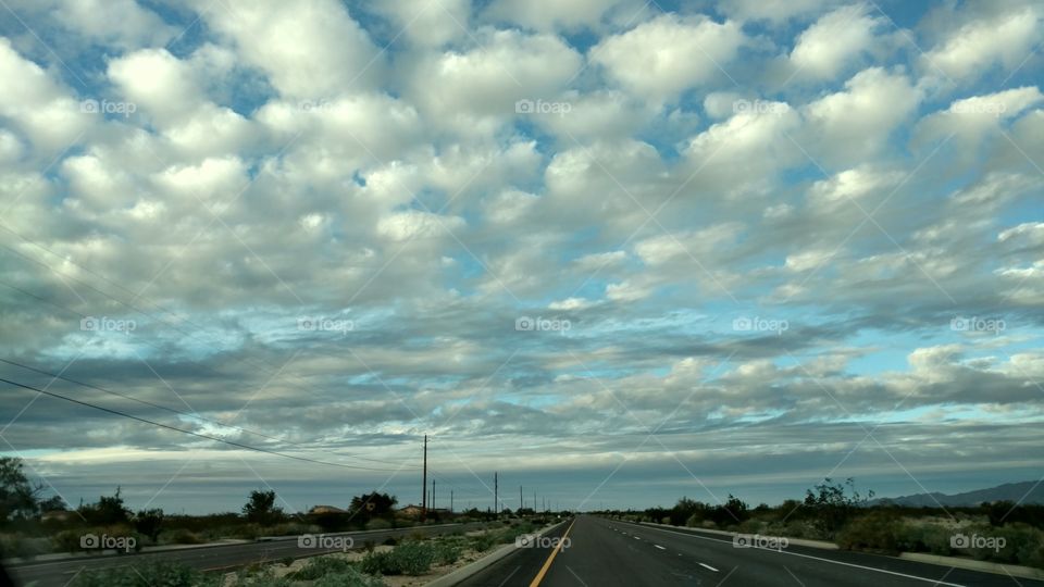 Cotton ball clouds Buckeye AZ