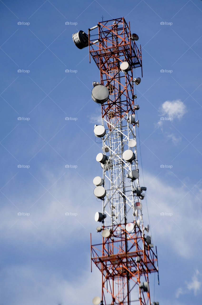 Communications antennas With blue sky