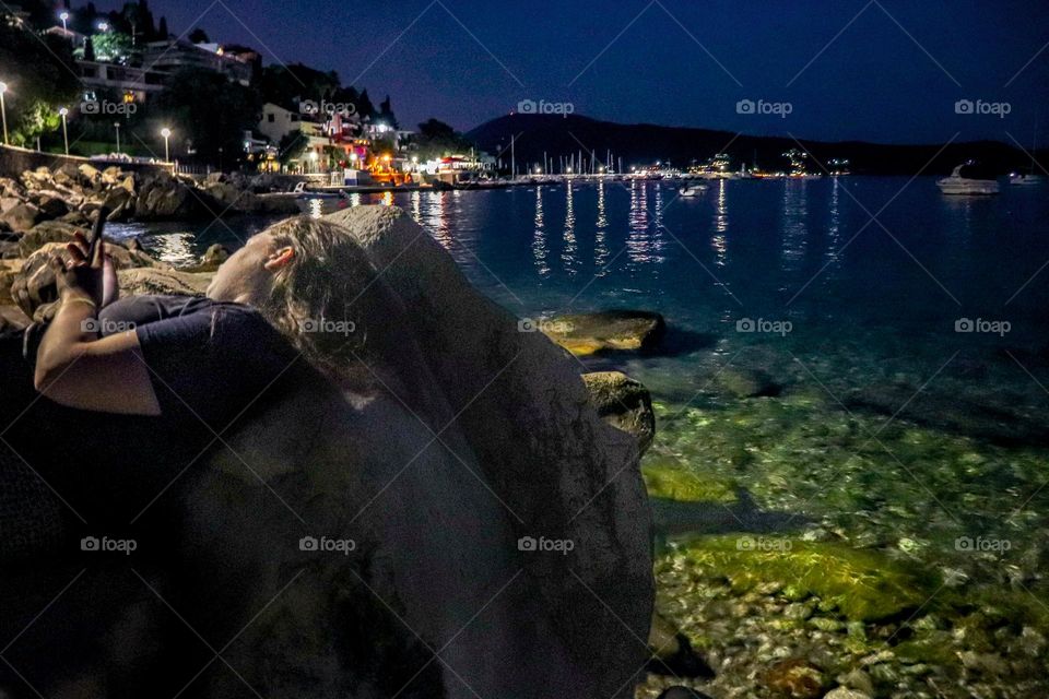 Girl on the beach - Herceg Novi city