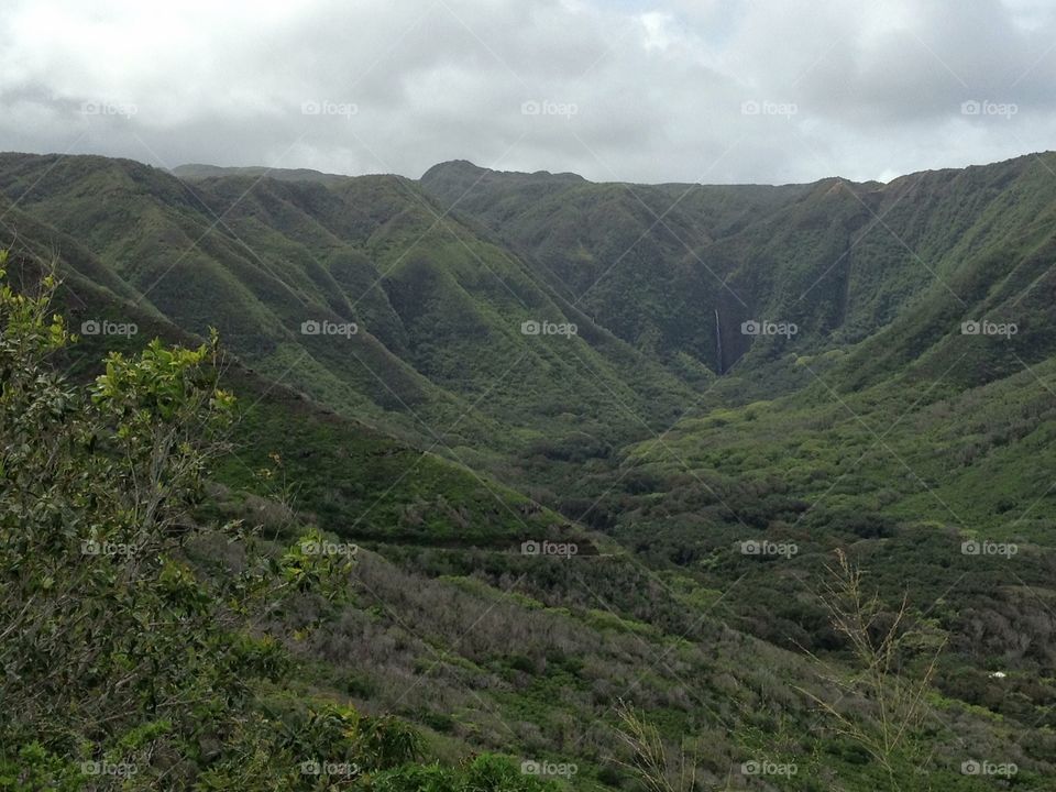 Island of Molokai . Mountains of Molokai