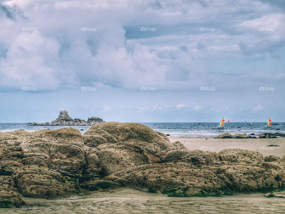 Beach and cliff 