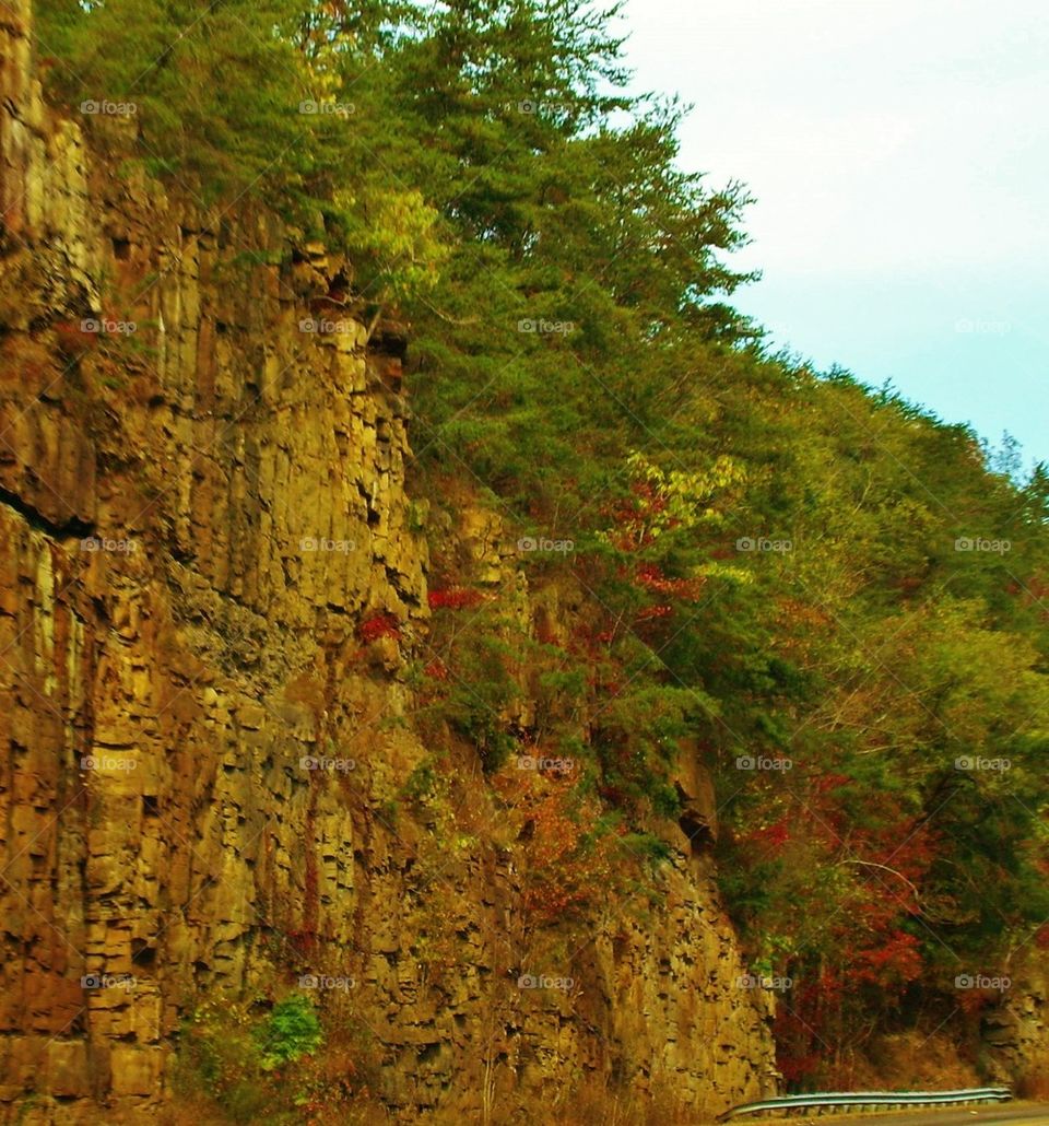 Mountain along road