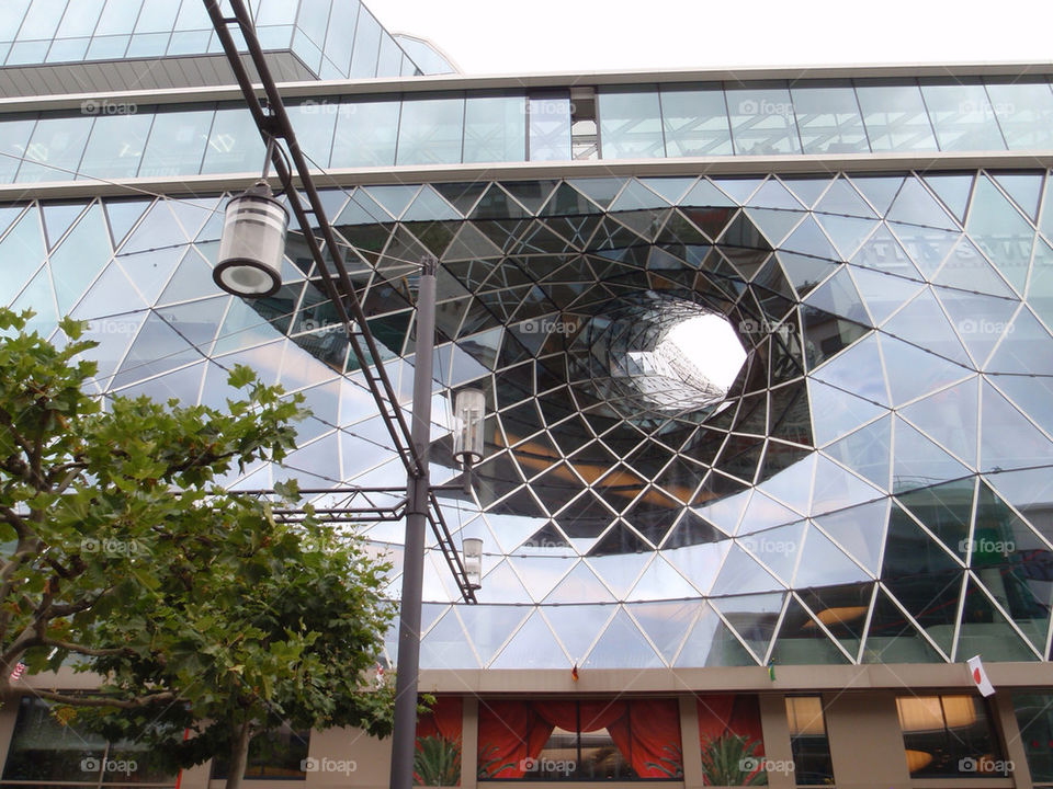 glass windows center architecture by splicanka