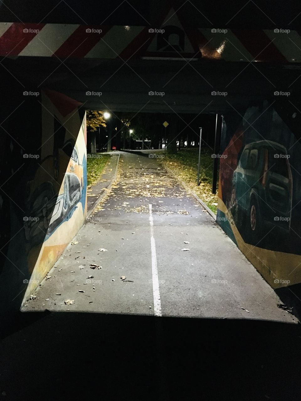 Children car ride tunnel 