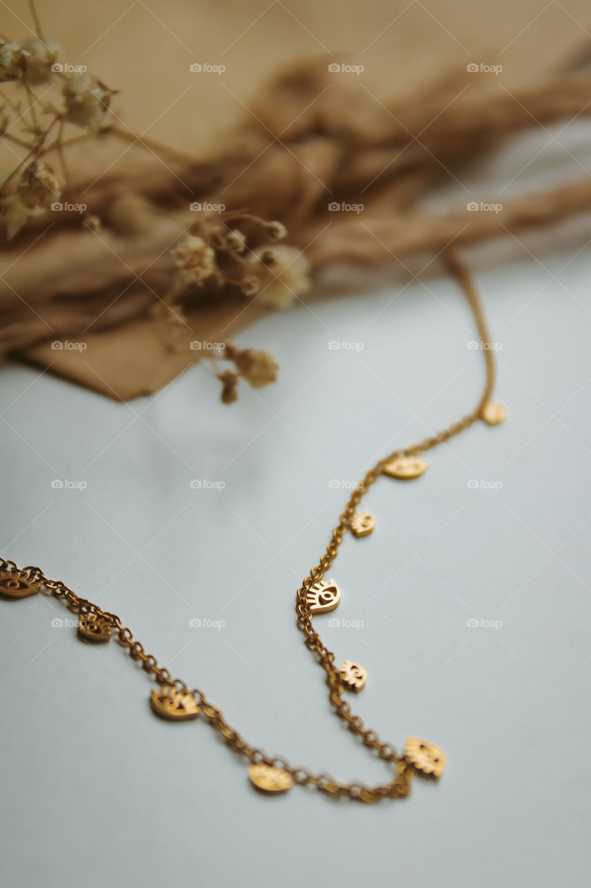 close-up of the necklace