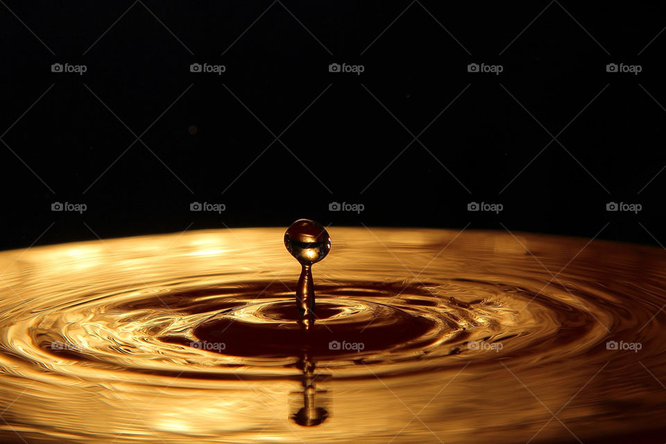 water gold drop golden by tewafeeg