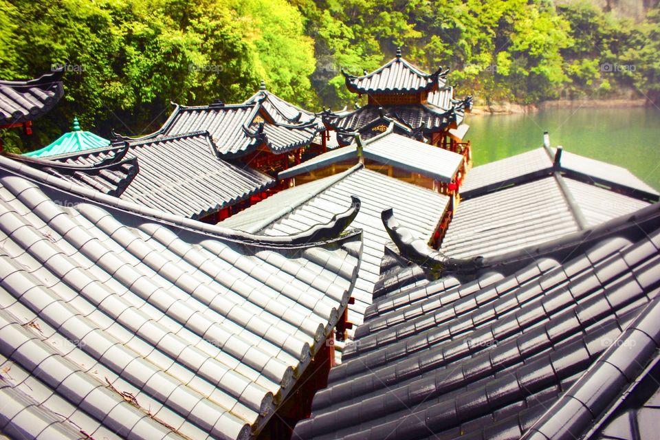 Ancient buildings rooftops 
