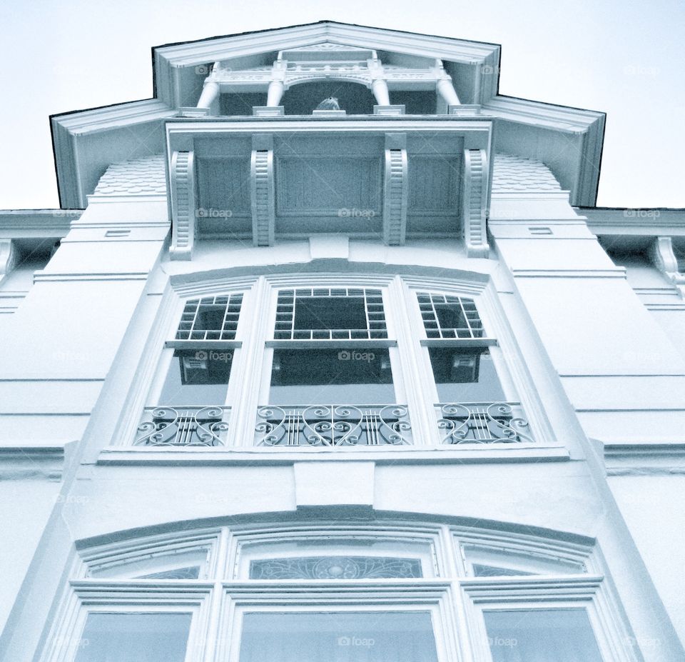 Unique building with beautiful windows 