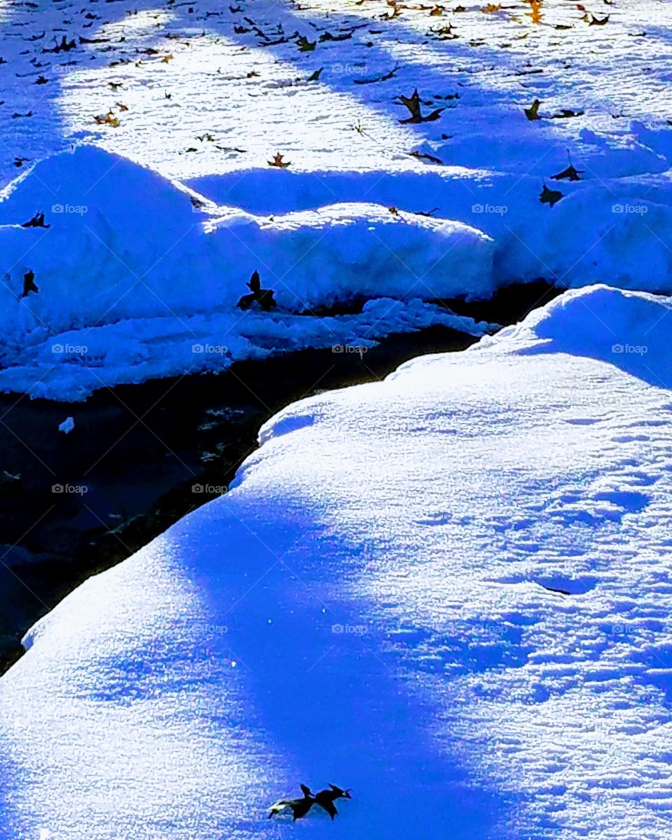 shadows on snow