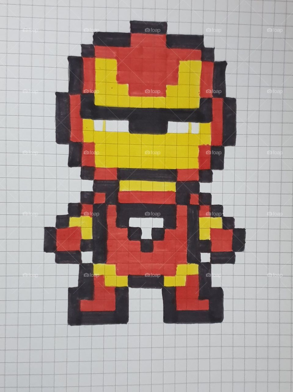 Pixel art- Iron Man