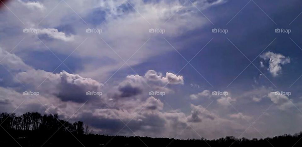 The crisp cloudy day with a beautiful blue back drop
