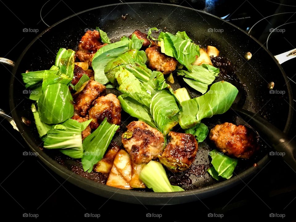 Meatballs with Bok Choy 