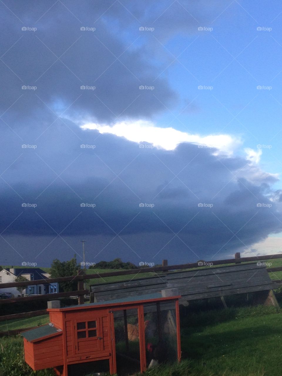 Storm clouds at the countryside