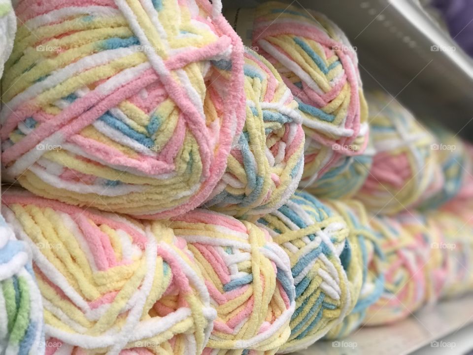Rainbow yarn skein