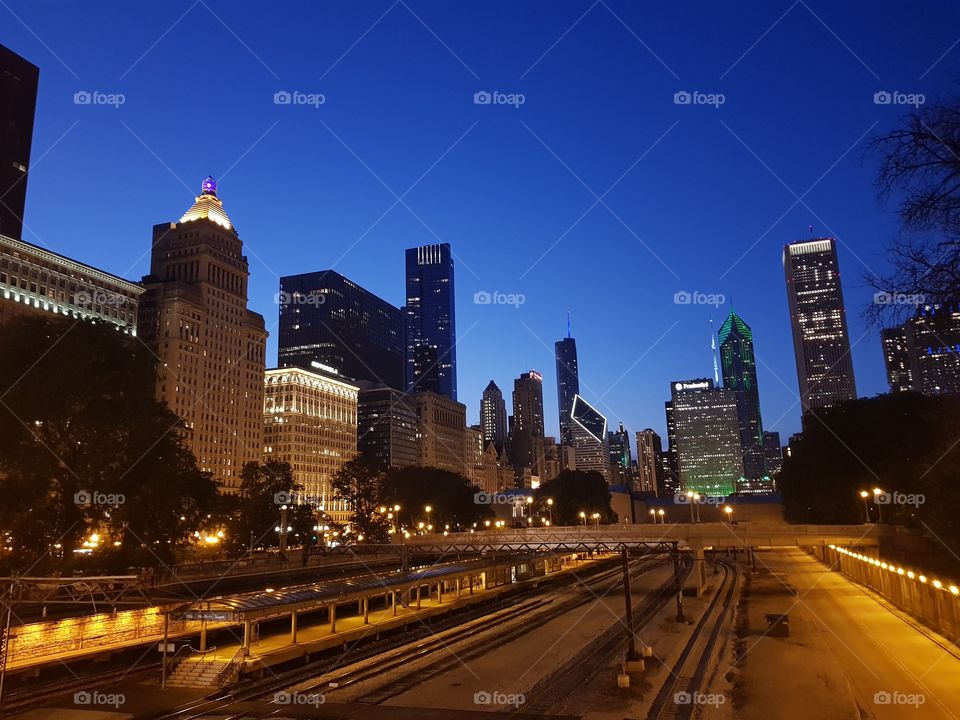 City, Downtown, Travel, Dusk, Road
