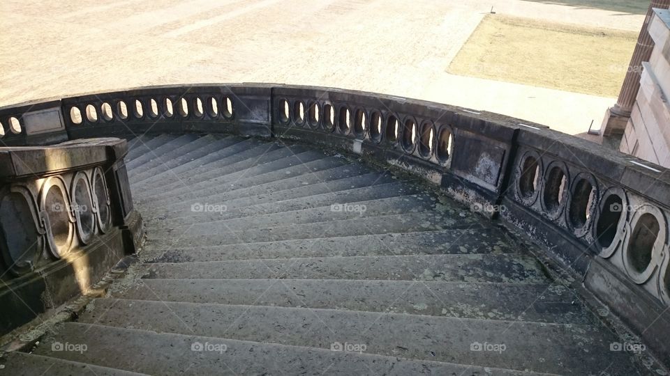 going downstairs with a little sunshine