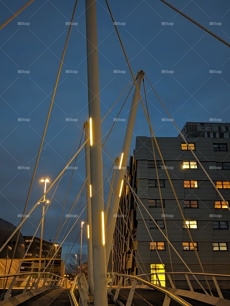 Almere in the night. Netherlands