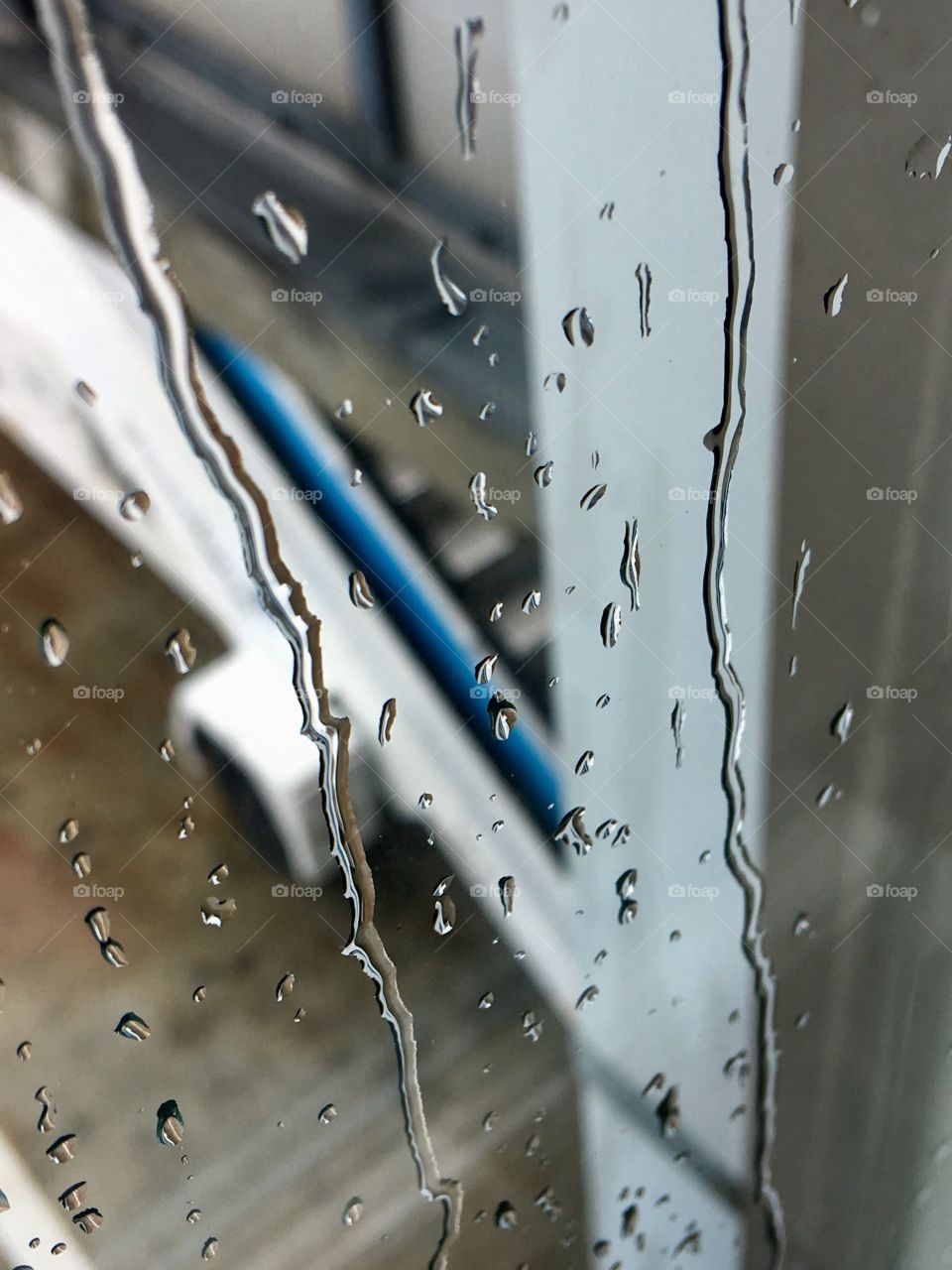 Rain drops in the window 