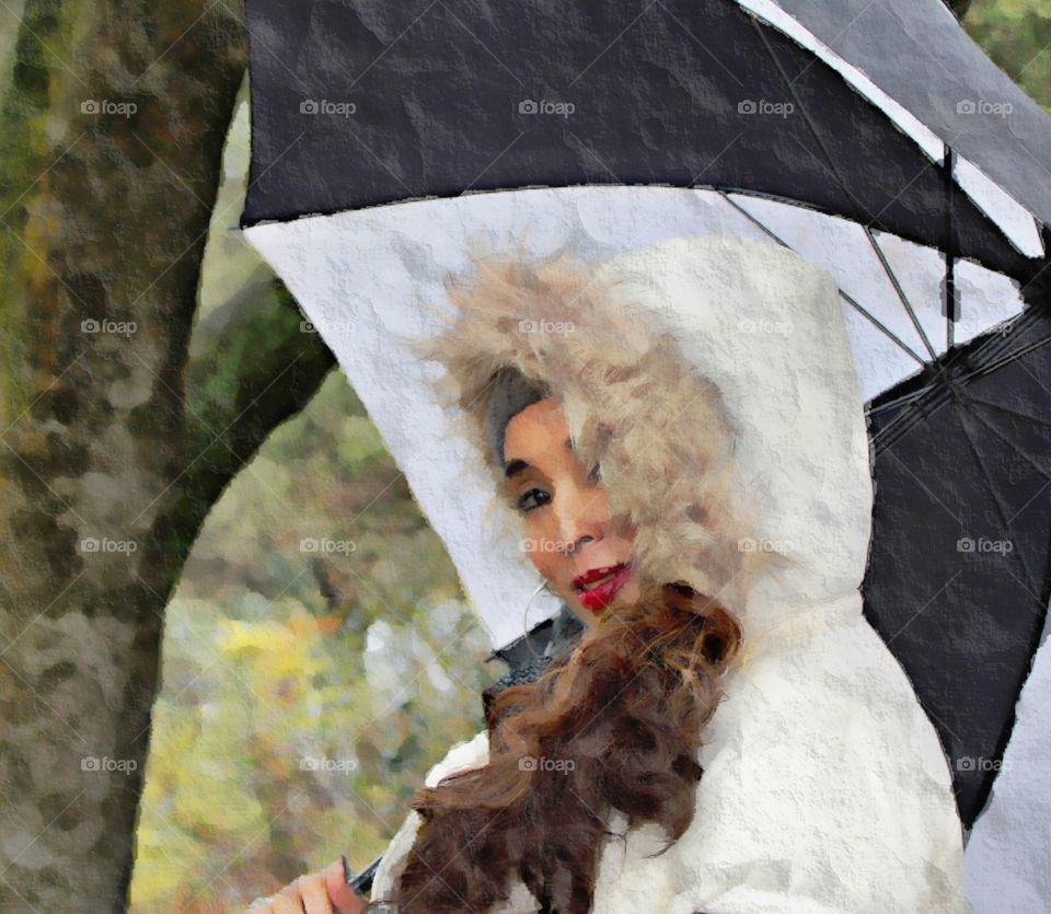 woman with an umbrella