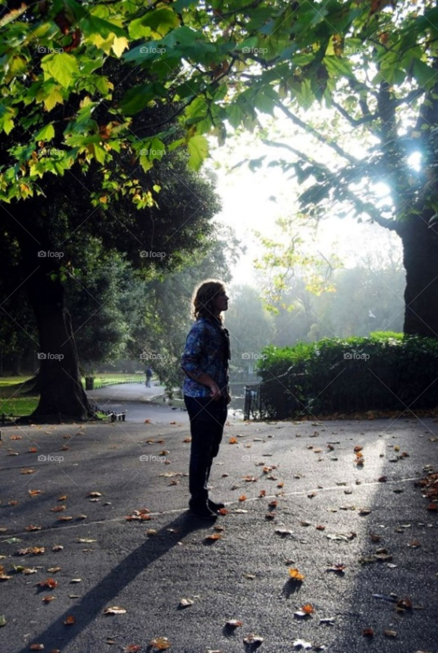 light people trees leaves by merethe