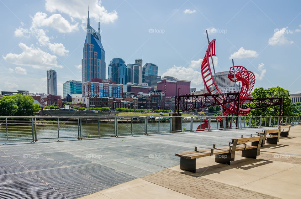 Nashville Tennessee city skyli. Nashville Tennessee city skyline