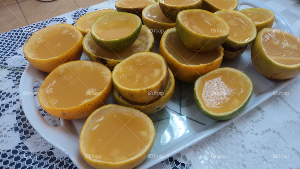 Orange gelatina 