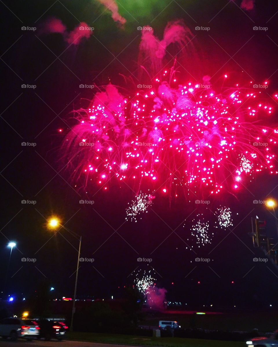 Pink fireworks