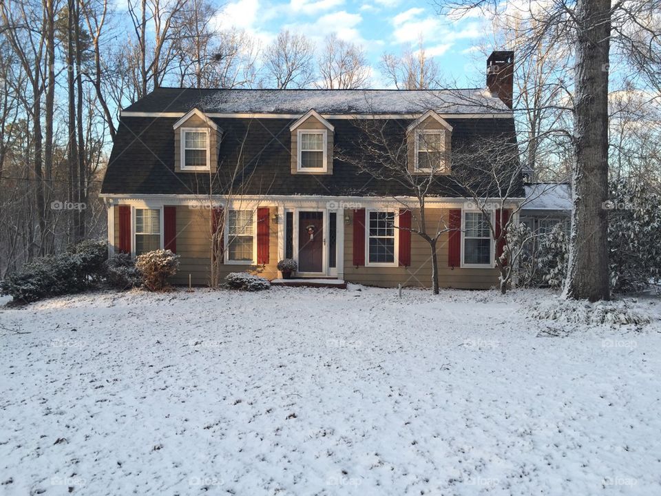 House in snow