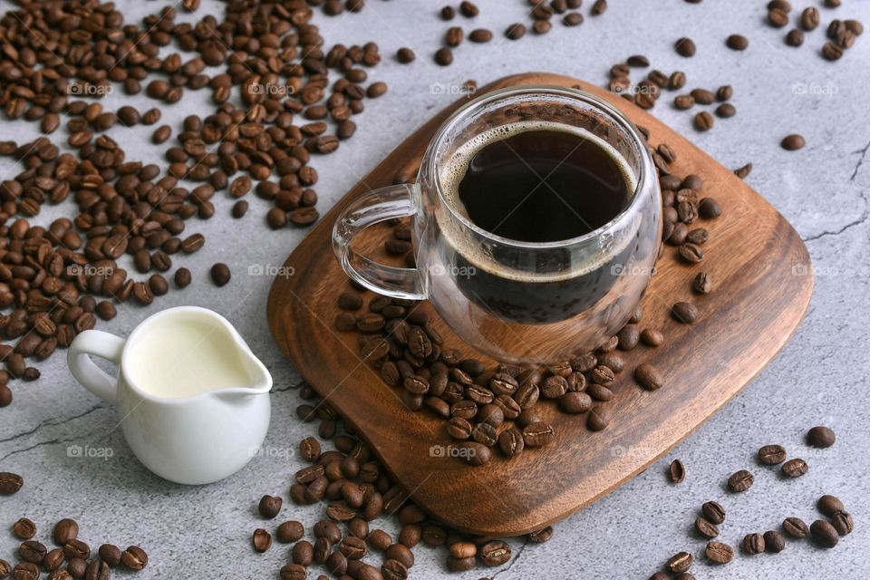 Coffee and coffee beans 