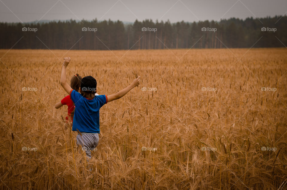 friends children's in wheat